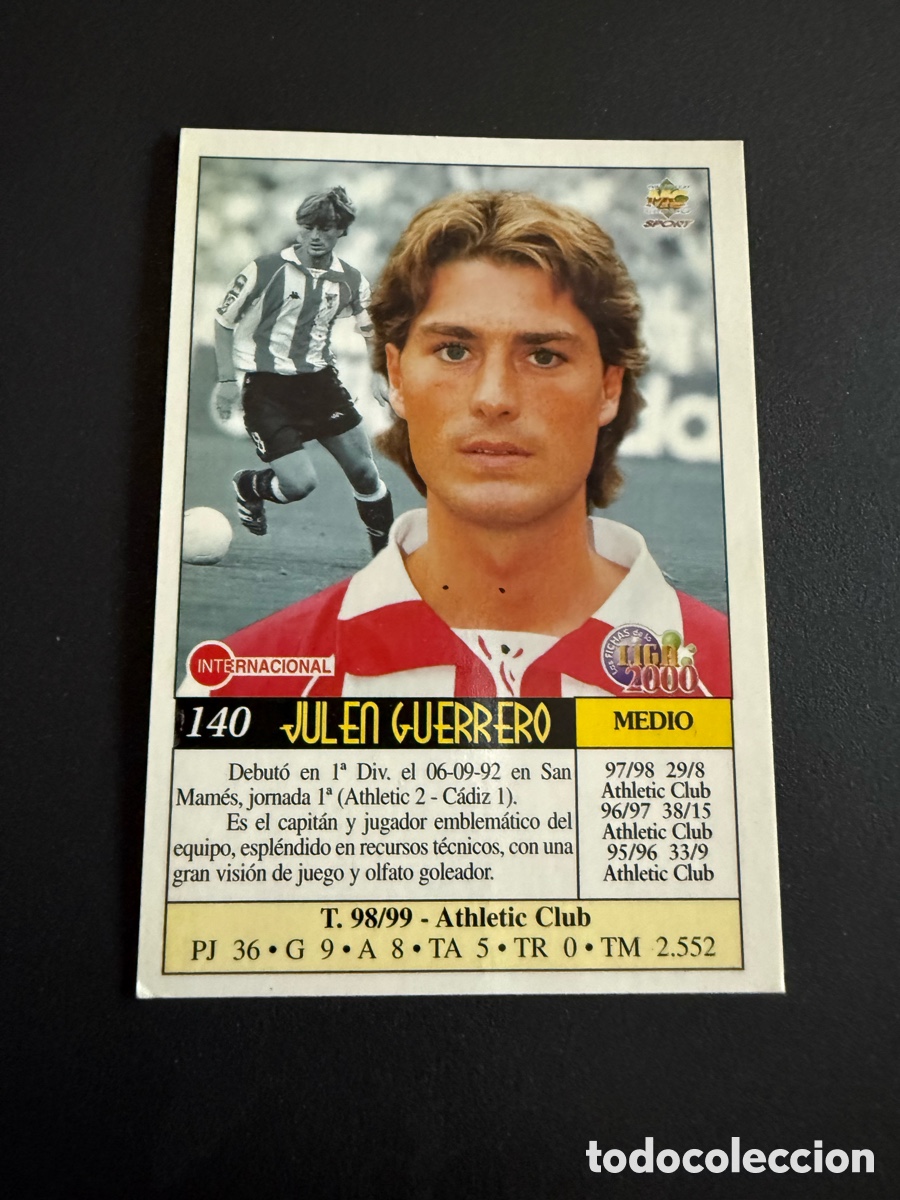 Cromos de f&uacute;tbol: MUNDICROMO 2000. n 140 GUERRERO ( Athletic Club). Corregido