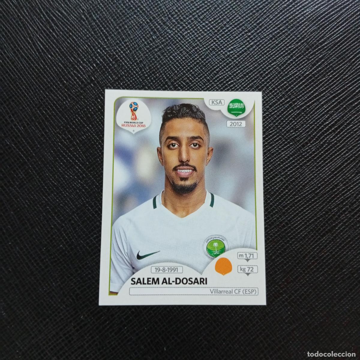 Cromos de f&uacute;tbol: 67 SALEM AL DOSARI ARABIA SAUDI PANINI MUNDIAL RUSIA 2018 CROMO FUTBOL 18 - SIN PEGAR - CJ2 .