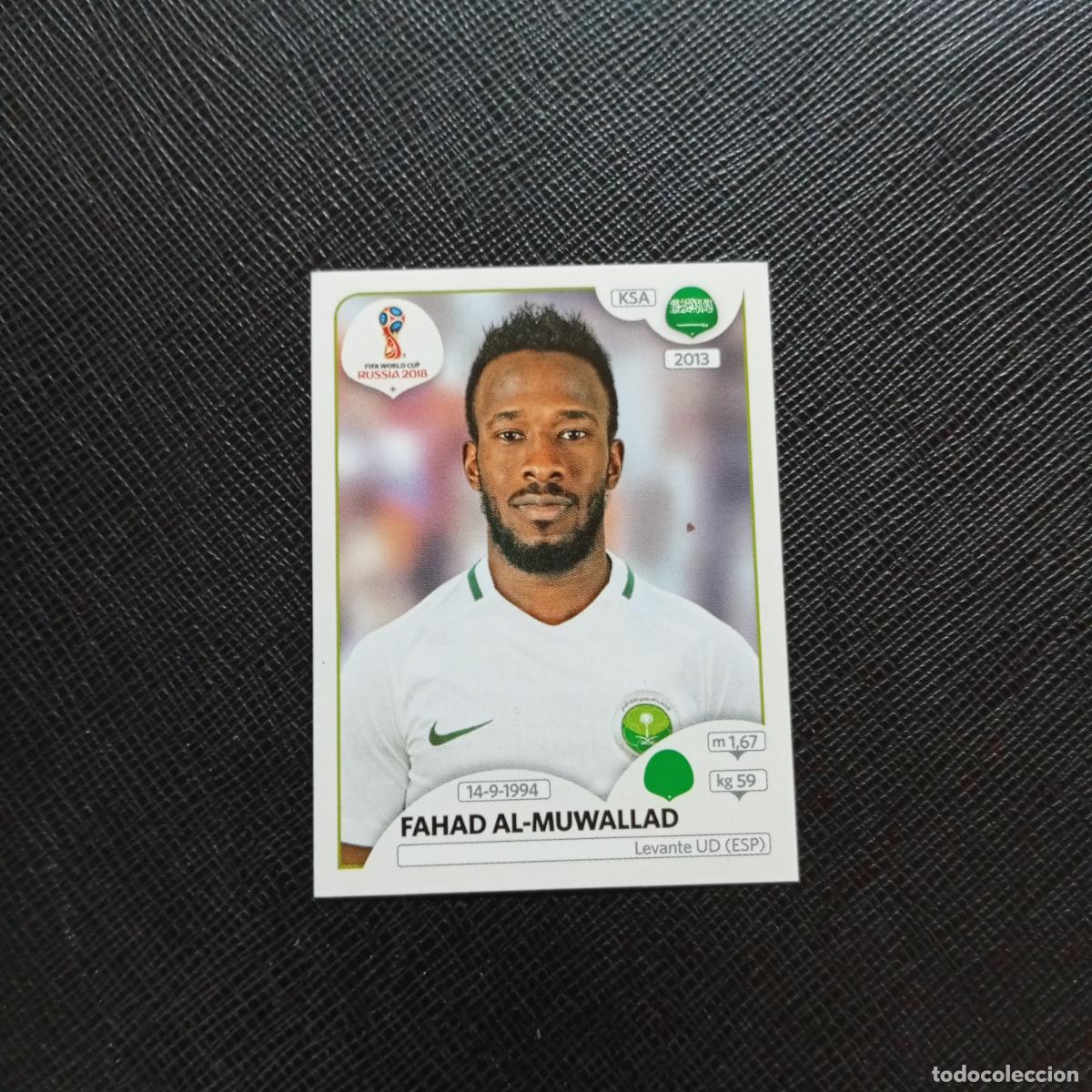 Fu&szlig;ball-Sticker: 71 FAHAD AL MUWALLAD ARABIA SAUDI PANINI MUNDIAL RUSIA 2018 CROMO FUTBOL 18 - SIN PEGAR - CJ2 .