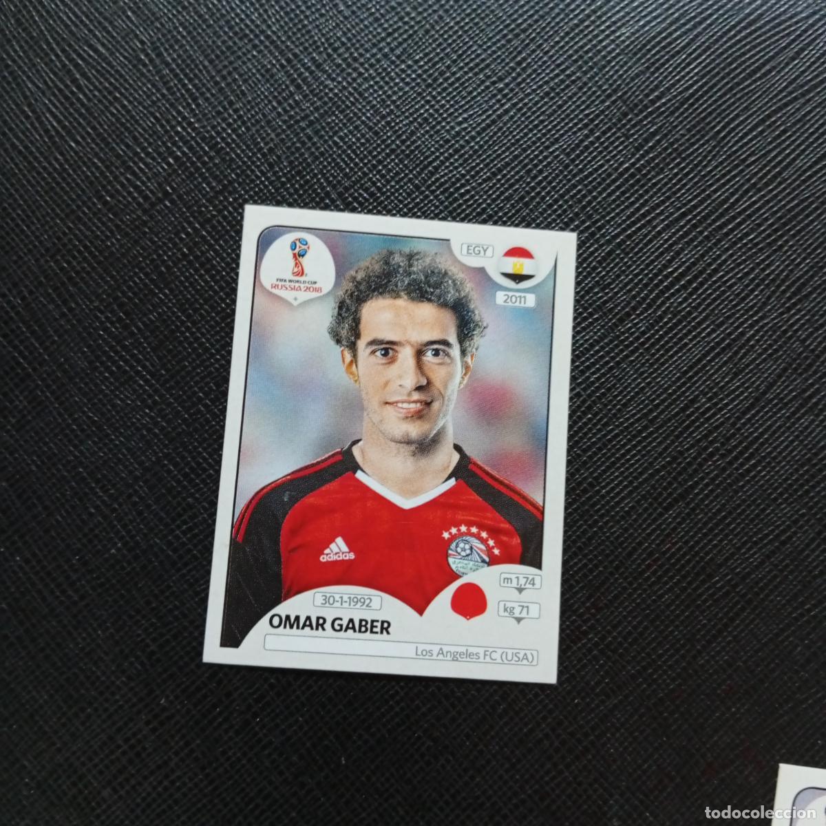 Figurine di Calcio: 77 OMAR GABER EGIPTO PANINI MUNDIAL RUSIA 2018 CROMO FUTBOL 18 - SIN PEGAR - CJ2