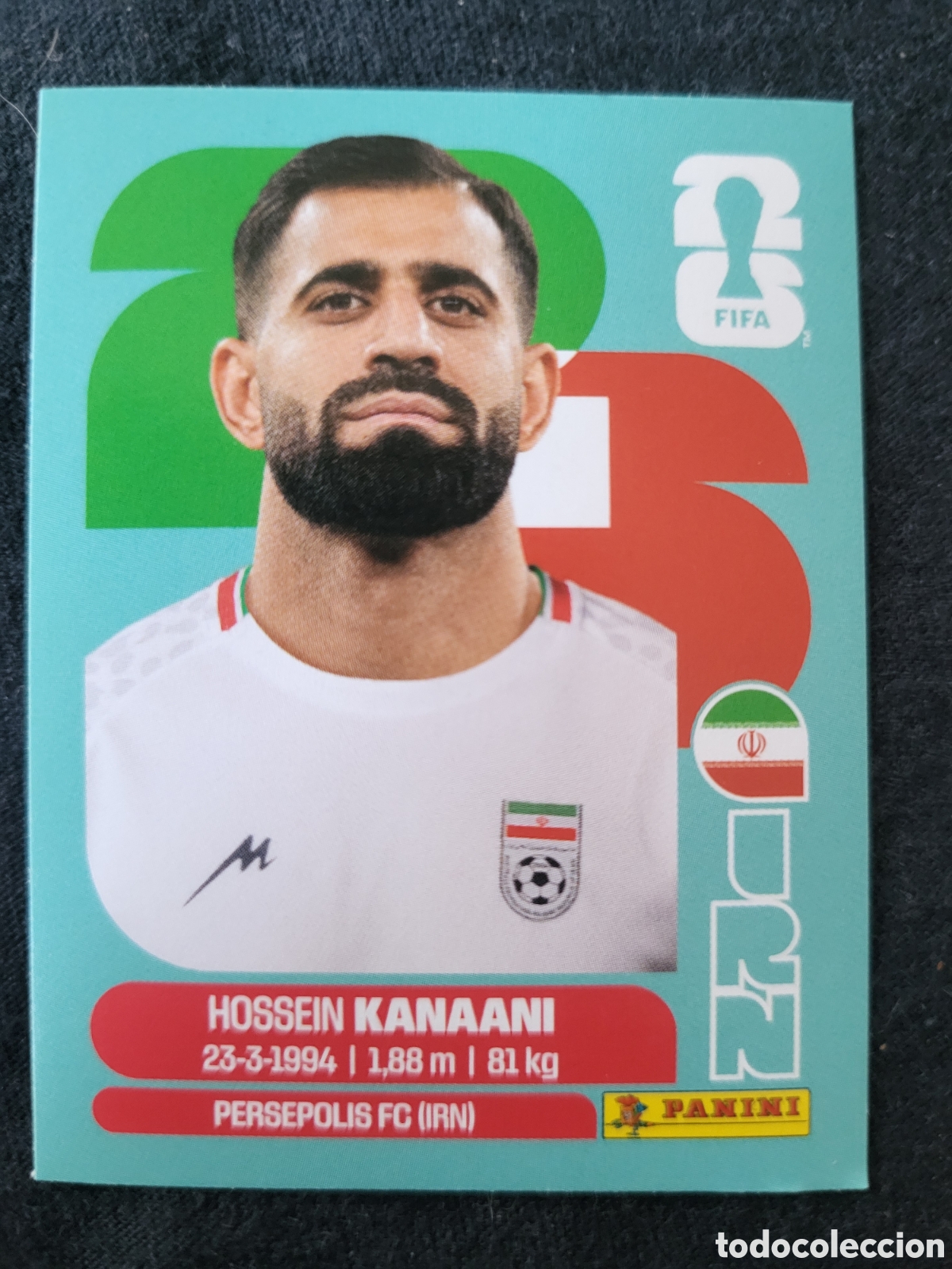 Fu&szlig;ball-Sticker: IRN 8 Hossein Kanaani [Sticker] / FIFA World Cup 2026
