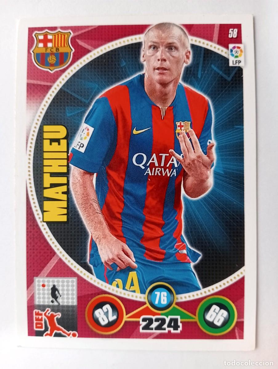 Fu&szlig;ball-Sticker: CROMO FUTBOL ADRENALYN 2014-2015: F.C. BARCELONA MATHIEU