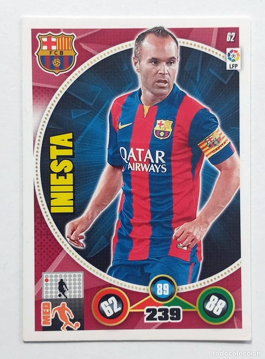 Cromos de f&uacute;tbol: CROMO FUTBOL ADRENALYN 2014-2015: F.C. BARCELONA INIESTA
