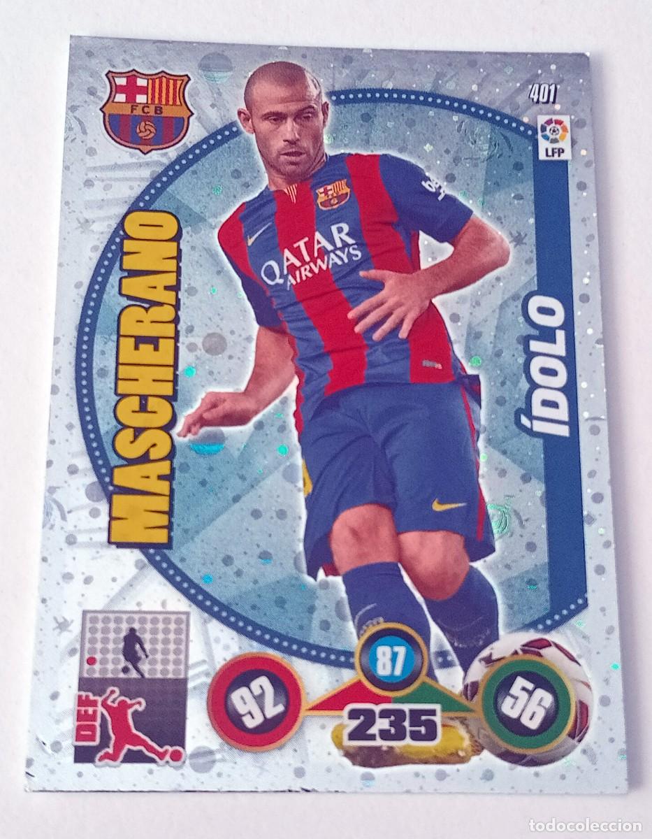 Football Stickers: CROMO FUTBOL ADRENALYN 2014-2015: F.C. BARCELONA MASCHERANO IDOLO