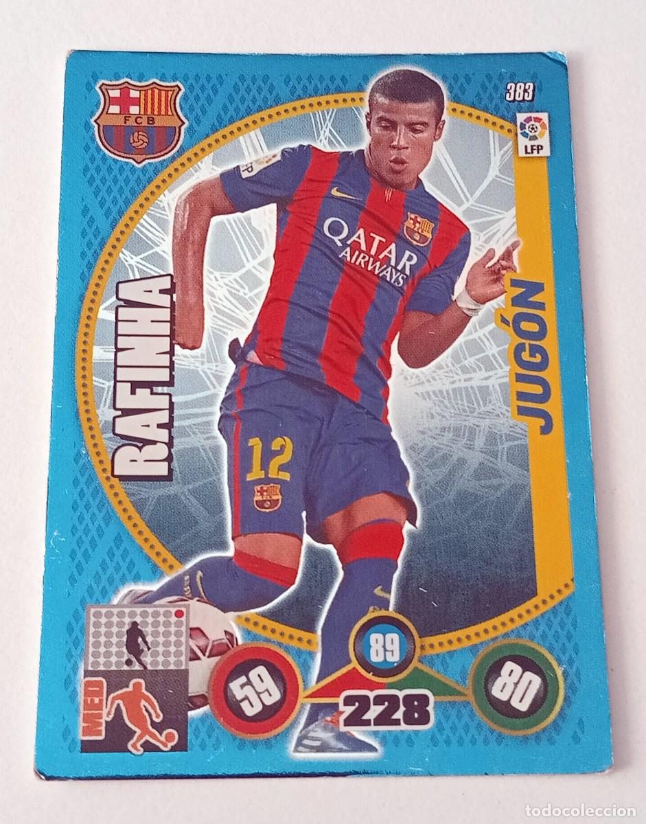 Fu&szlig;ball-Sticker: CROMO FUTBOL ADRENALYN 2014-2015: F.C. BARCELONA RAFINHA JUG&Oacute;N