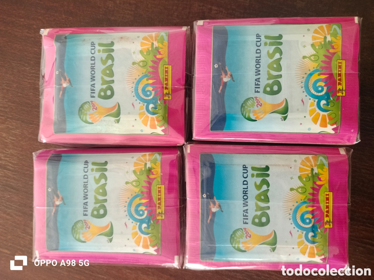 Cromos de f&uacute;tbol: 200 sobres de cromos sin abrir Mundial Brasil 2014