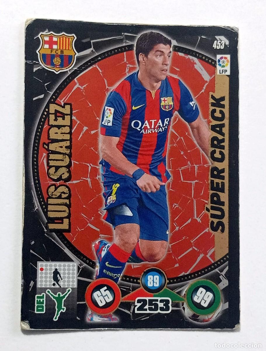 Cromos de f&uacute;tbol: CROMO FUTBOL ADRENALYN 2014-2015: F.C. BARCELONA LUIS SU&Aacute;REZ SUPER CRACK