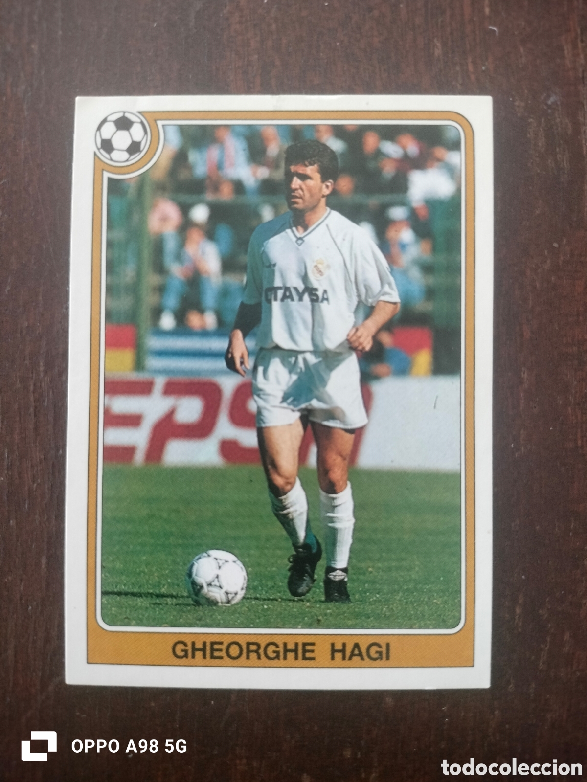 Cartes &agrave; collectionner de Football: Cromo 136 Hagi Real Madrid Panini liga temporada F&uacute;tbol 92 93 1992 1993