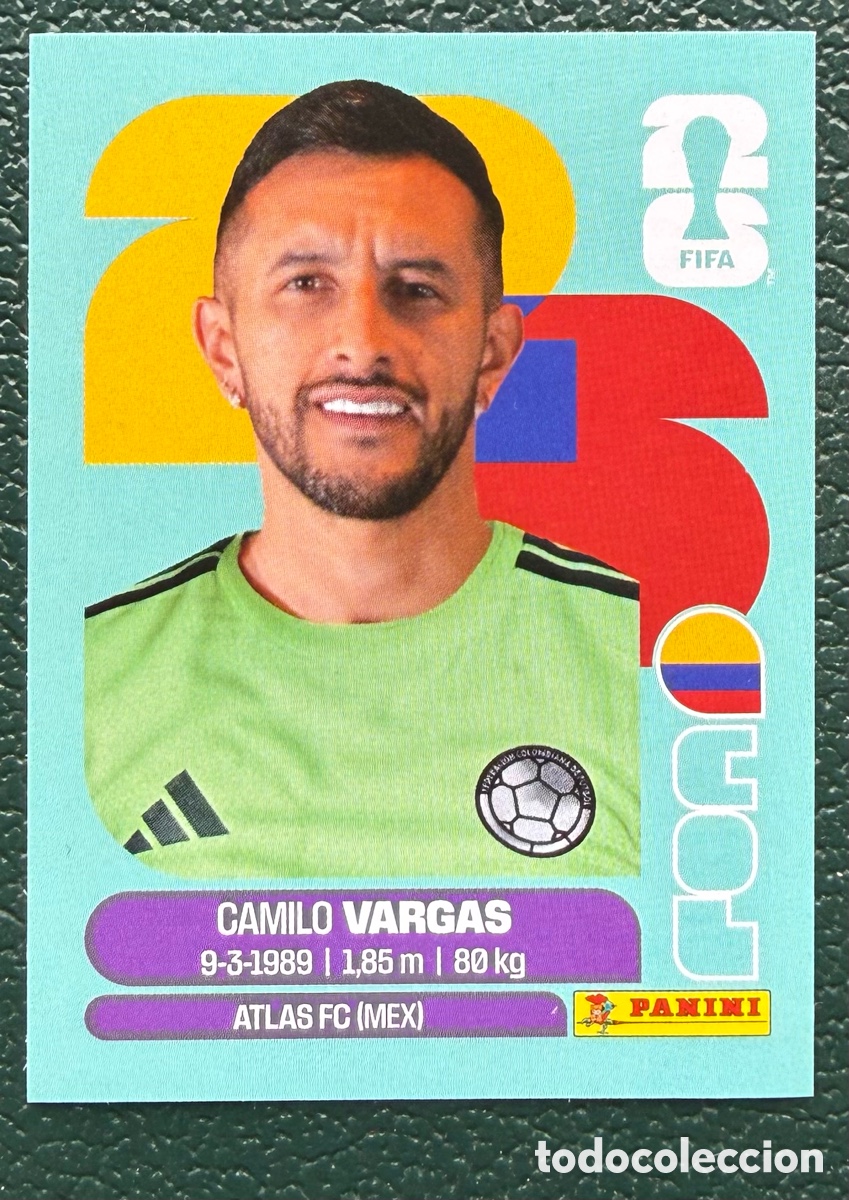 Cartes &agrave; collectionner de Football: COL 2 CAMILO VARGAS COLOMBIA CROMOS ALBUM FIFA WORLD CUP MUNDIAL 2026 PANINI