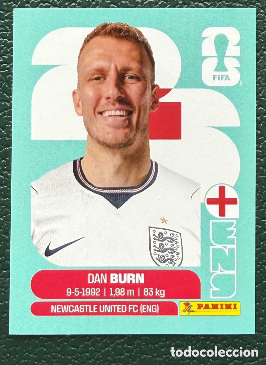 Cromos de Futebol: ENG 8 DAN BURN INGLATERRA CROMOS ALBUM FIFA WORLD CUP MUNDIAL 2026 PANINI