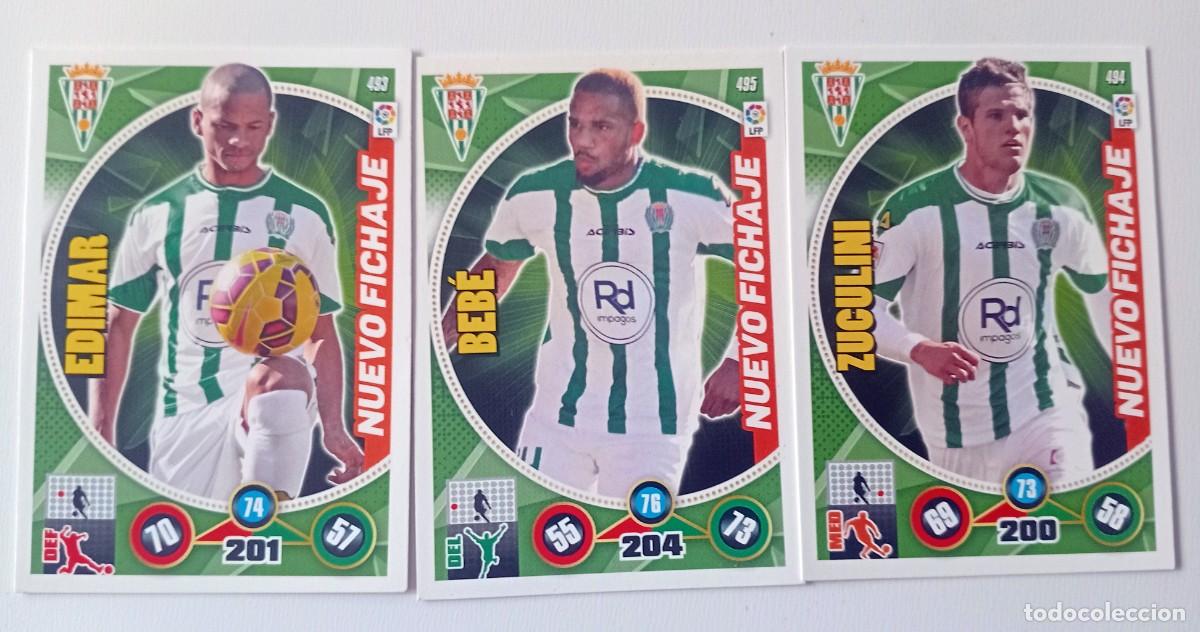 Cromos de f&uacute;tbol: LOTE CROMOS FUTBOL ADRENALYN 2014-2015: NUEVOS FICHAJES C&Oacute;RDOBA CF