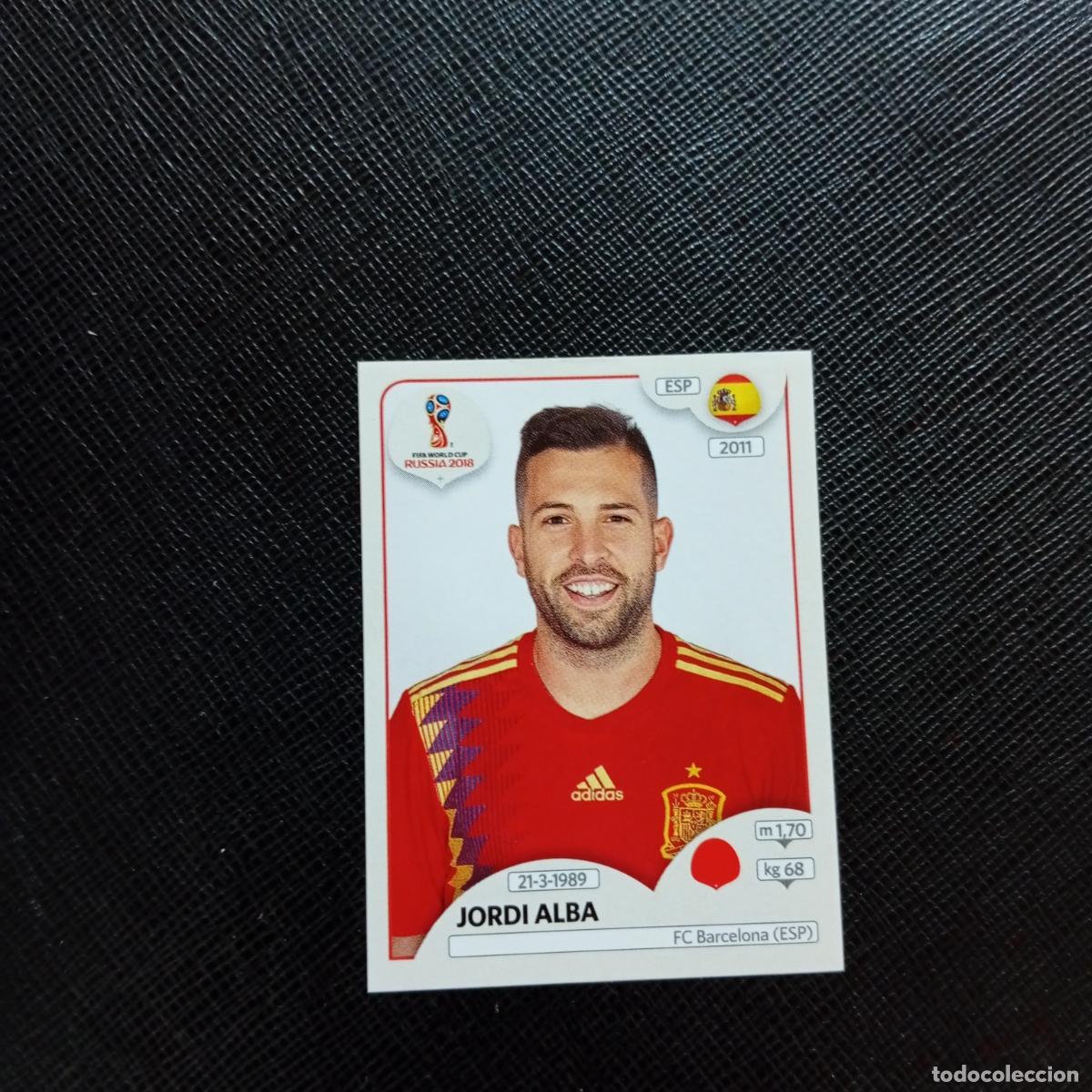 Cromos de f&uacute;tbol: 135 JORDI ALBA ESPA&Ntilde;A PANINI MUNDIAL RUSIA 2018 CROMO FUTBOL 18 - SIN PEGAR - CJ2