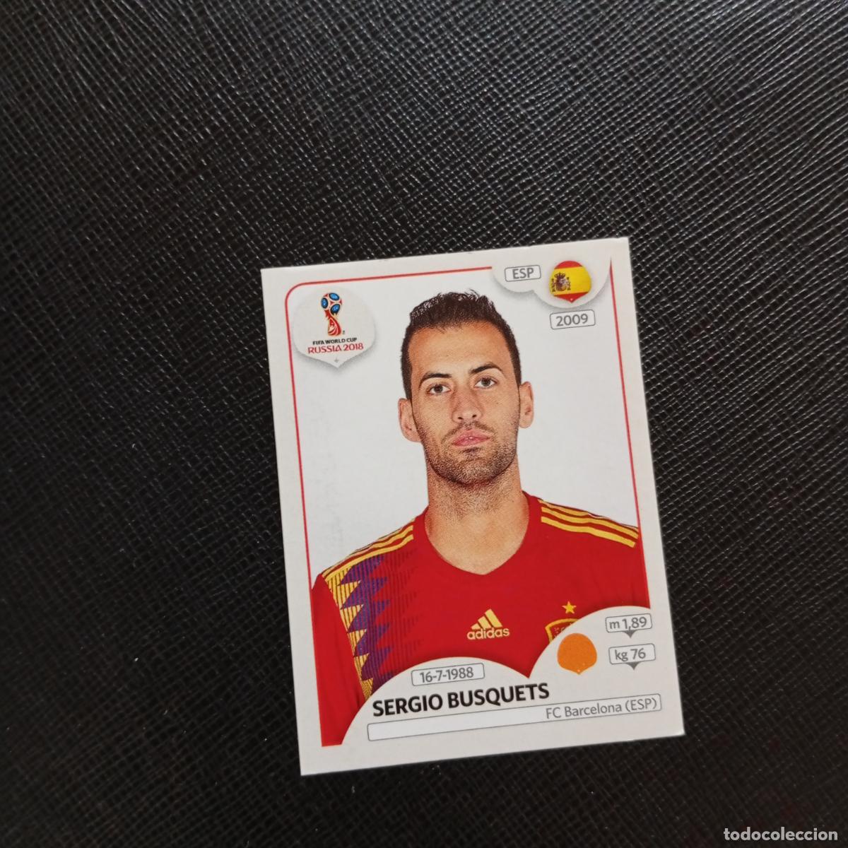 Cromos de f&uacute;tbol: 141 SERGIO BUSQUETS ESPA&Ntilde;A PANINI MUNDIAL RUSIA 2018 CROMO FUTBOL 18 - SIN PEGAR - CJ2
