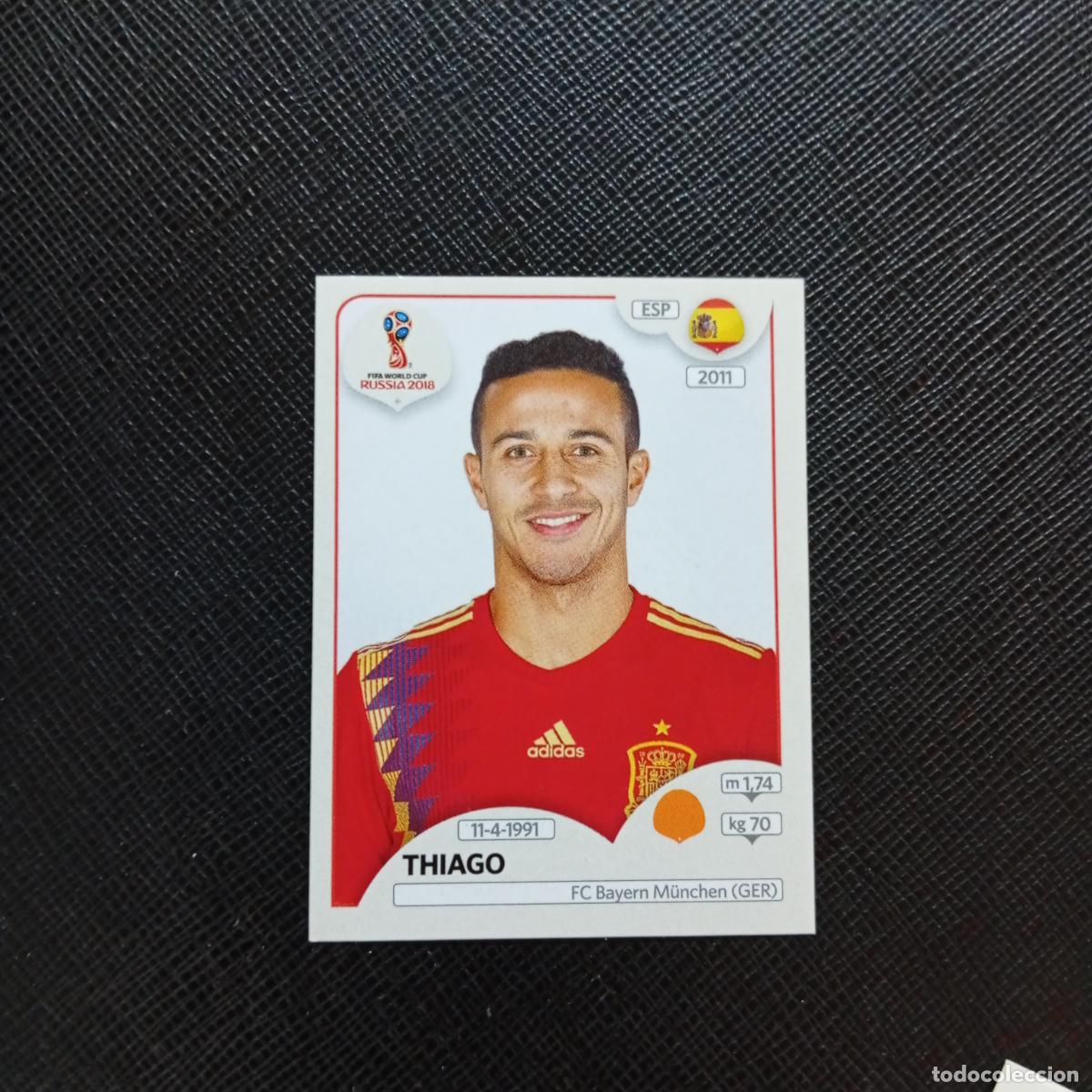 Cromos de f&uacute;tbol: 142 THIAGO ALCANTARA ESPA&Ntilde;A PANINI MUNDIAL RUSIA 2018 CROMO FUTBOL 18 - SIN PEGAR - CJ2