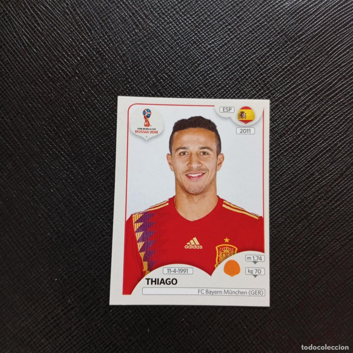 Cromos de f&uacute;tbol: 142 THIAGO ALCANTARA ESPA&Ntilde;A PANINI MUNDIAL RUSIA 2018 CROMO FUTBOL 18 - SIN PEGAR - CJ2 B