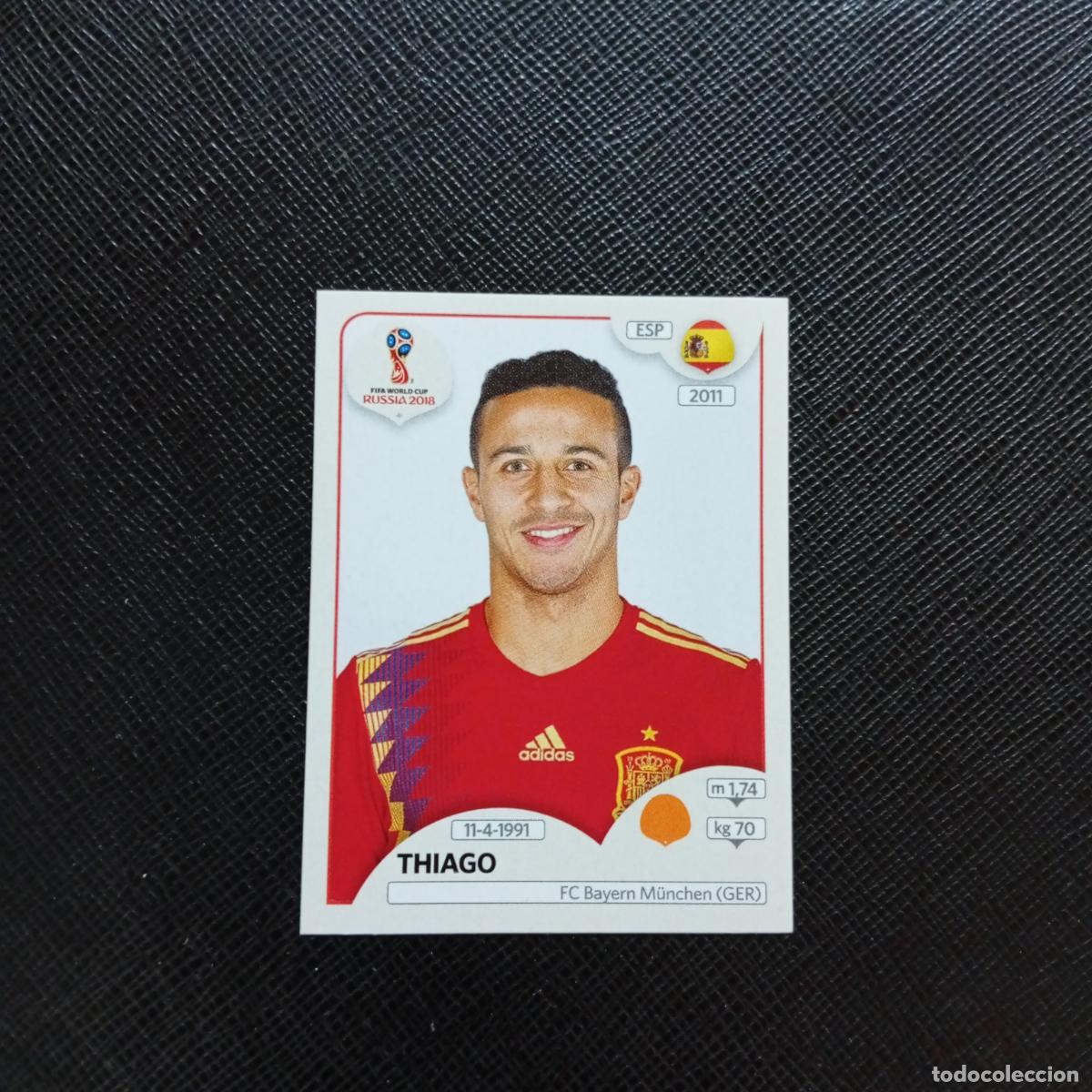 Cromos de f&uacute;tbol: 142 THIAGO ALCANTARA ESPA&Ntilde;A PANINI MUNDIAL RUSIA 2018 CROMO FUTBOL 18 - SIN PEGAR - CJ2