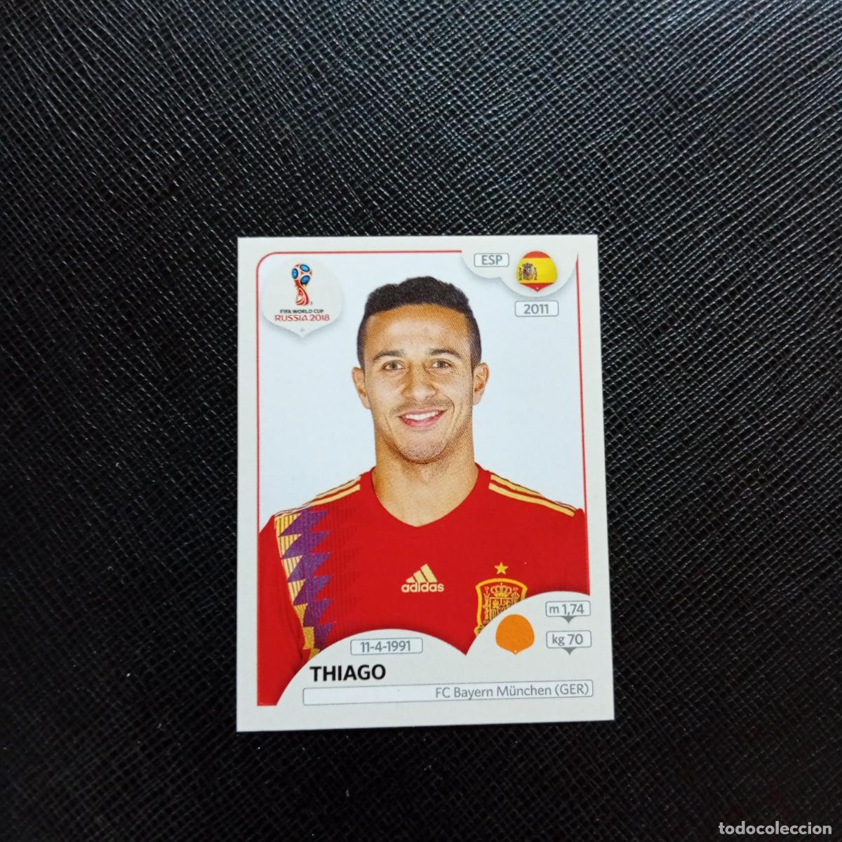 Cromos de f&uacute;tbol: 142 THIAGO ALCANTARA ESPA&Ntilde;A PANINI MUNDIAL RUSIA 2018 CROMO FUTBOL 18 - SIN PEGAR - CJ2