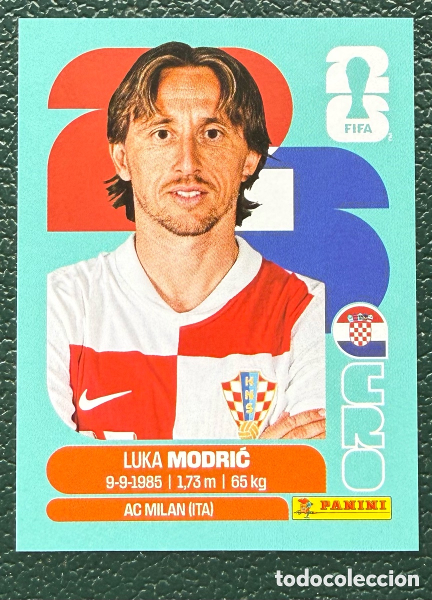 Fu&szlig;ball-Sticker: CRO 9 LUKA MODRIC CROACIA CROMOS ALBUM FIFA WORLD CUP MUNDIAL 2026 PANINI