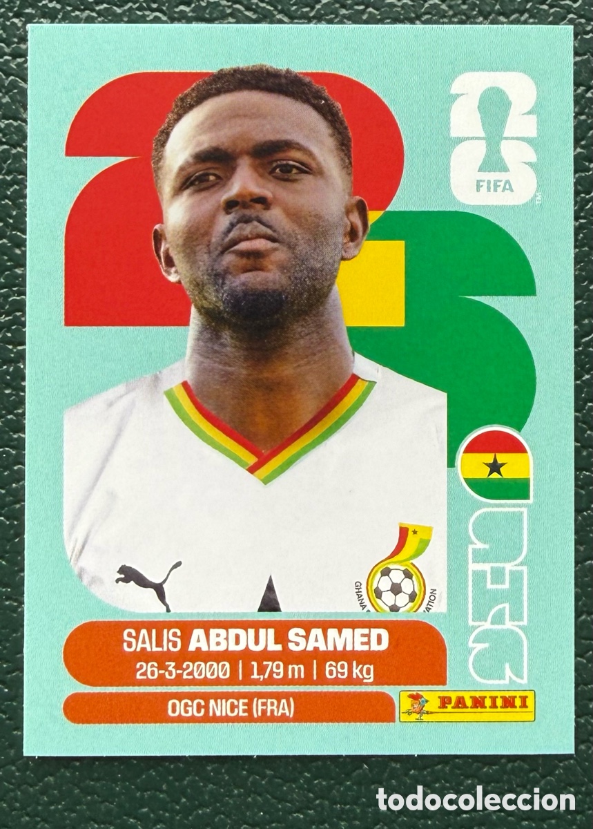 Cartes &agrave; collectionner de Football: GHA 11 SALIS ABDUL SAMED GHANA CROMOS ALBUM FIFA WORLD CUP MUNDIAL 2026 PANINI