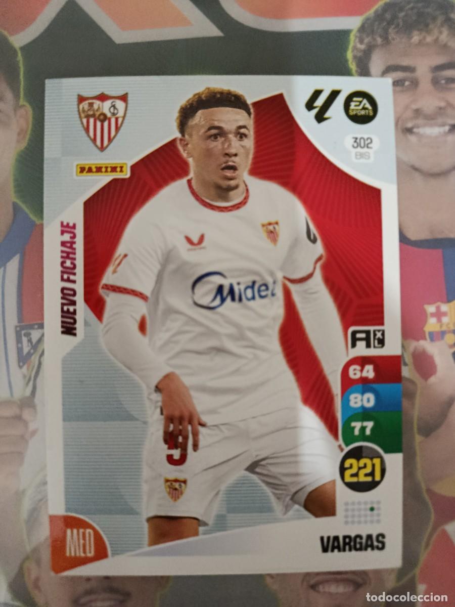 Cromos de Futebol: Adrenalyn 24/25. 302 bis- Vargas. Sevilla. Nuevo fichaje.
