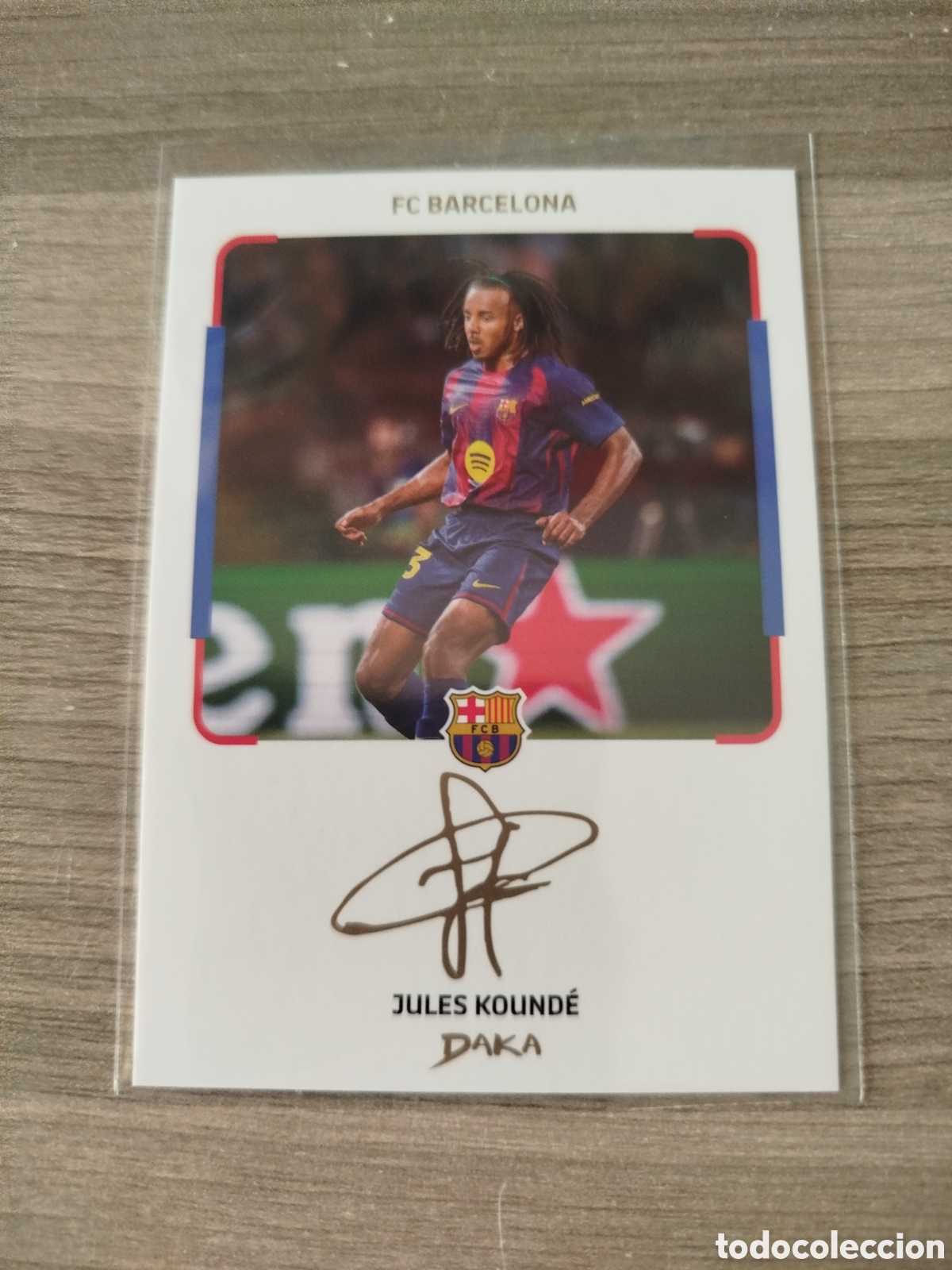 Cromos de f&uacute;tbol: DAKA.F.C.BARCELONA.JULES KOUND&Eacute; (FIRMA).