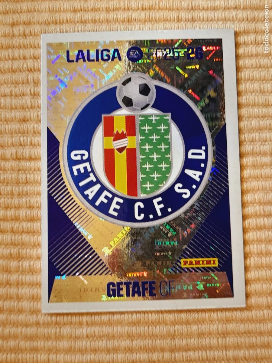 Cromos de f&uacute;tbol: CROMO 1 ESCUDO (GETAFE CF) LIGA 25-26 2025 2026 &Aacute;LBUM ESTE
