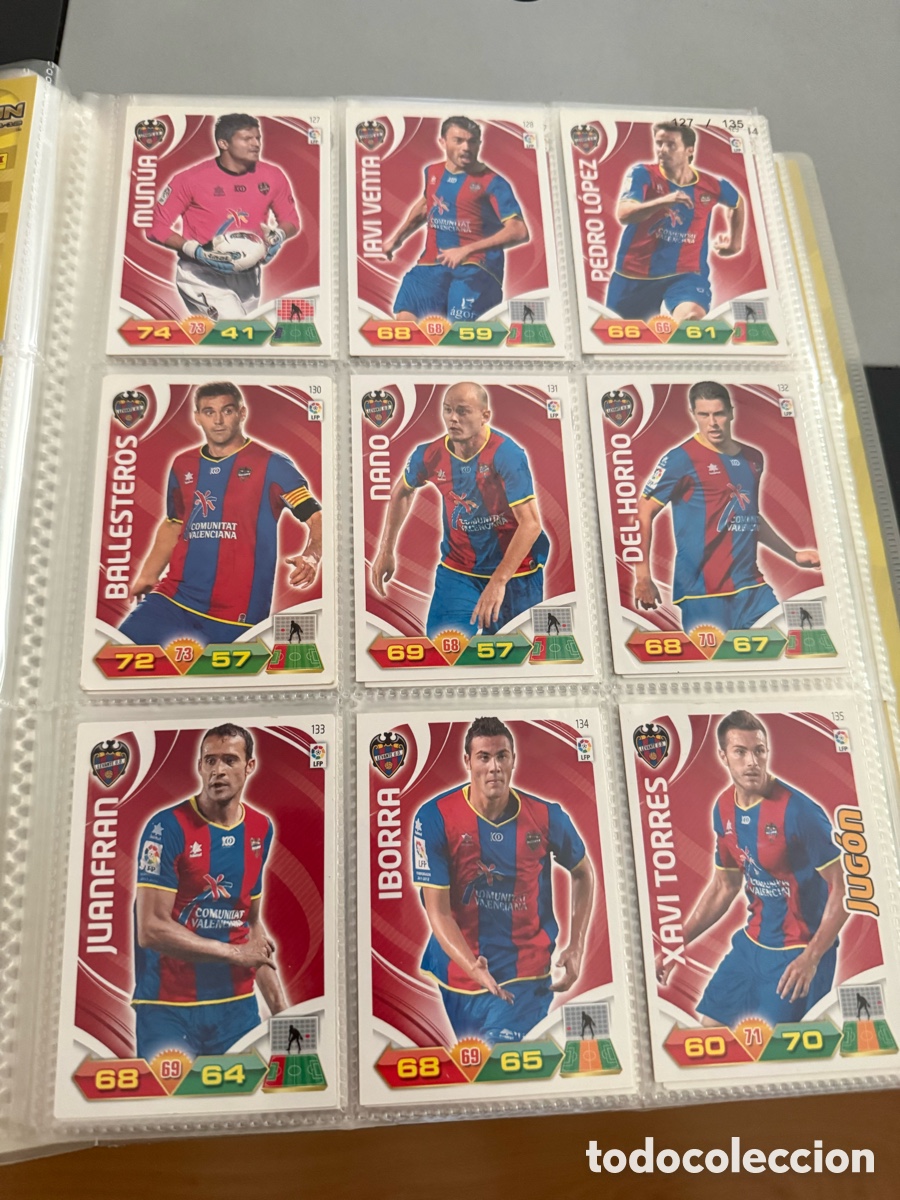 Cromos de f&uacute;tbol: ADRENALYN XL. 2011-12. LEVANTE. 18 cromos