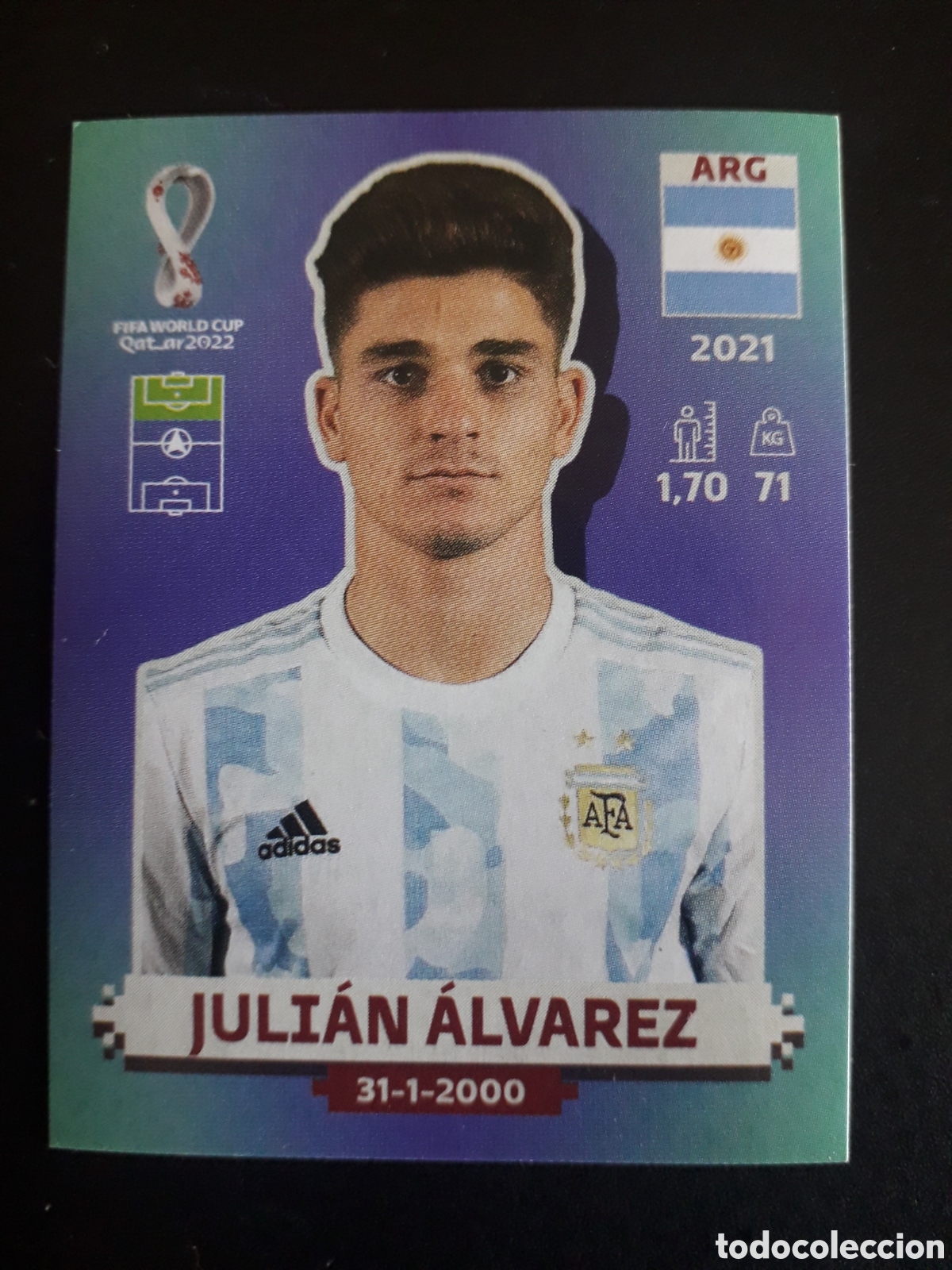 Cromos de f&uacute;tbol: JULI&Aacute;N &Aacute;LVAREZ ARGENTINA N&deg; 15 COPA MUNDIAL DE F&Uacute;TBOL QATAR 2022 22 PANINI SIN PEG PEDIDO M&Iacute;NIMO 3&euro;