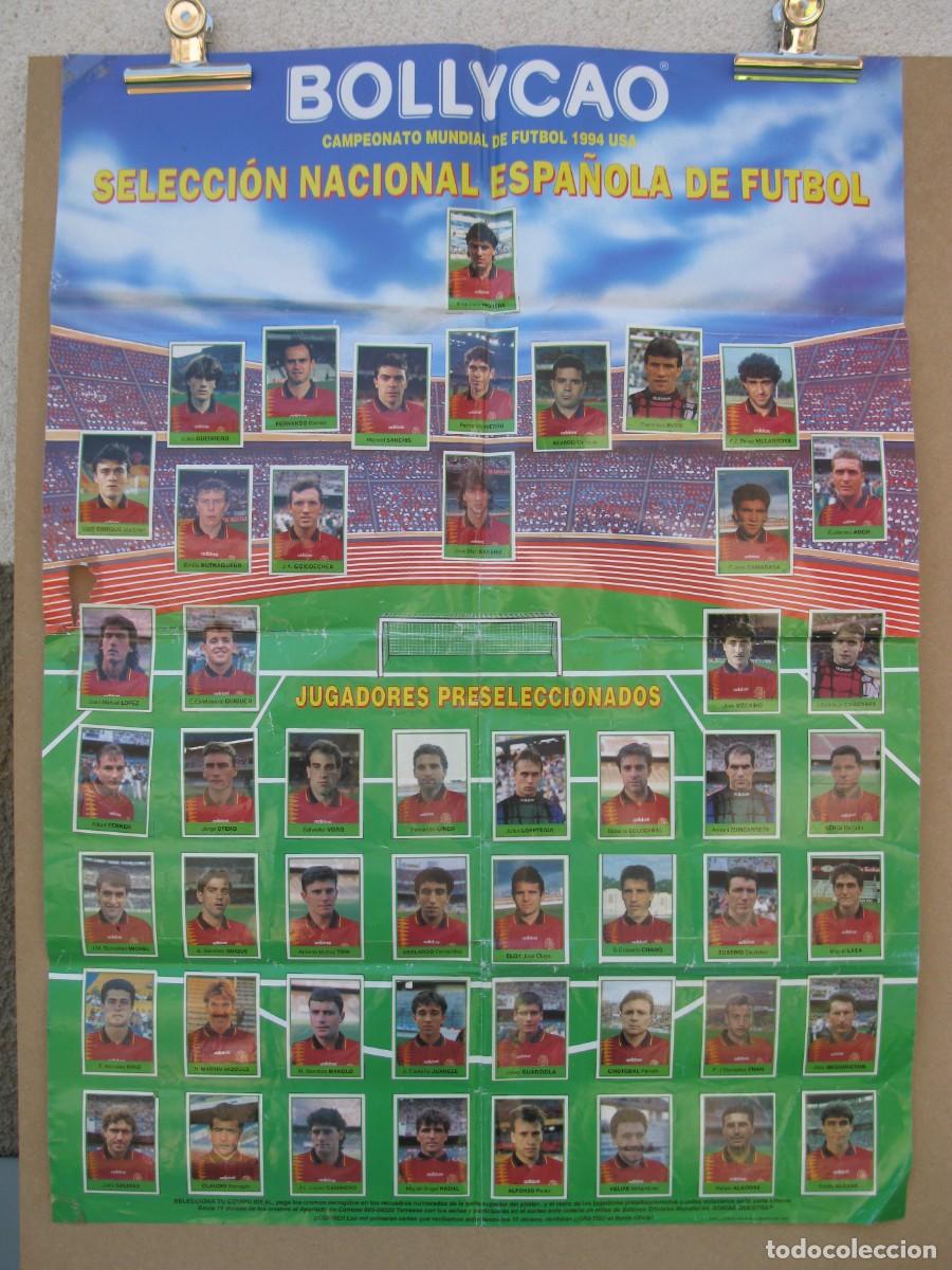 Cromos de f&uacute;tbol: &Aacute;LBUM - P&Oacute;STER - SELECCI&Oacute;N ESPA&Ntilde;OLA DE F&Uacute;TBOL - MUNDIAL USA 94 - BOLLYCAO.