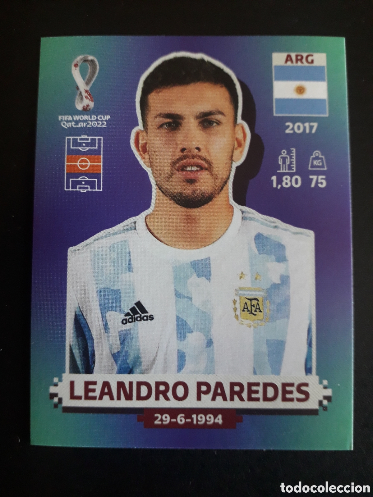 Cromos de f&uacute;tbol: LEANDRO PAREDES ARGENTINA N&deg; 13 COPA MUNDIAL DE F&Uacute;TBOL QATAR 2022 22 PANINI SIN PEG PEDIDO M&Iacute;NIMO 3&euro;