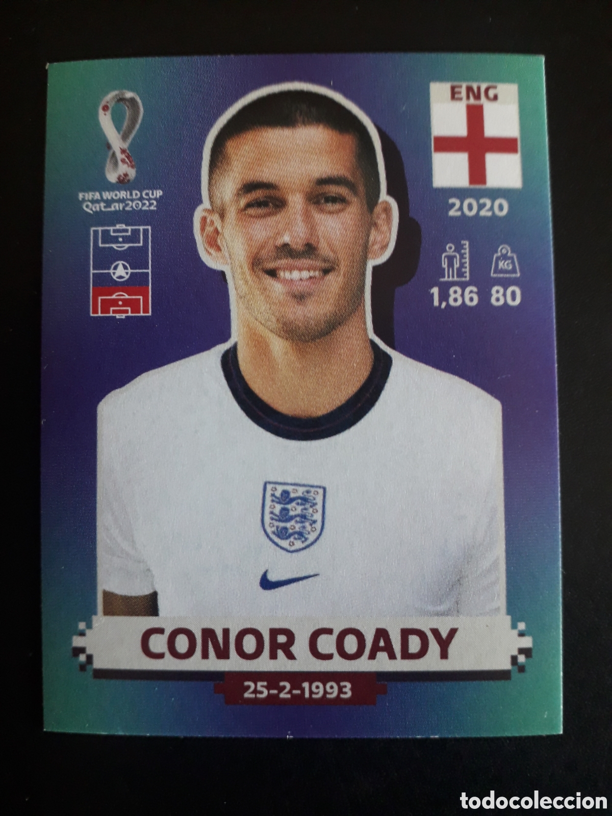 Cromos de f&uacute;tbol: CONOR COADY INGLATERRA N&deg; 6 COPA MUNDIAL DE F&Uacute;TBOL QATAR 2022 22 PANINI SIN PEGAR PEDIDO M&Iacute;NIMO 3&euro;.