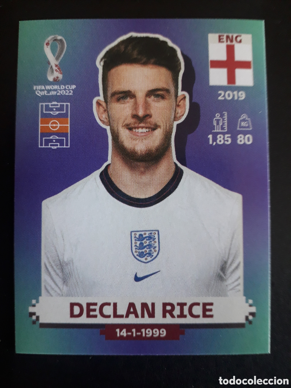 Fu&szlig;ball-Sticker: DECLAN RICE INGLATERRA N&deg; 16 COPA MUNDIAL DE F&Uacute;TBOL QATAR 2022 22 PANINI SIN PEGAR PEDIDO M&Iacute;NIMO 3&euro;.