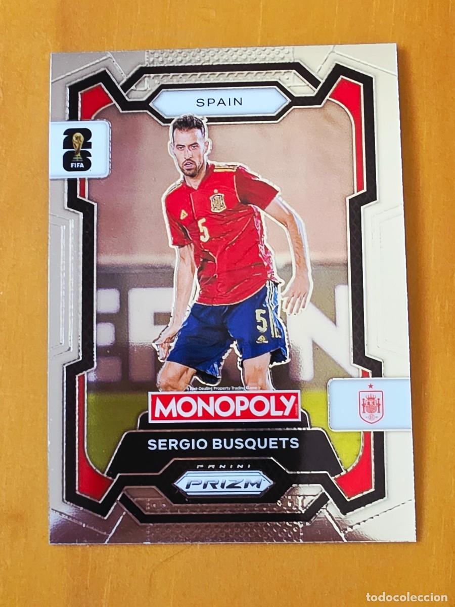 Cromos de f&uacute;tbol: No. 45 Sergio Busquets, Espa&ntilde;a, Panini Prizm World Cup 2026 Monopoly Mundial 26