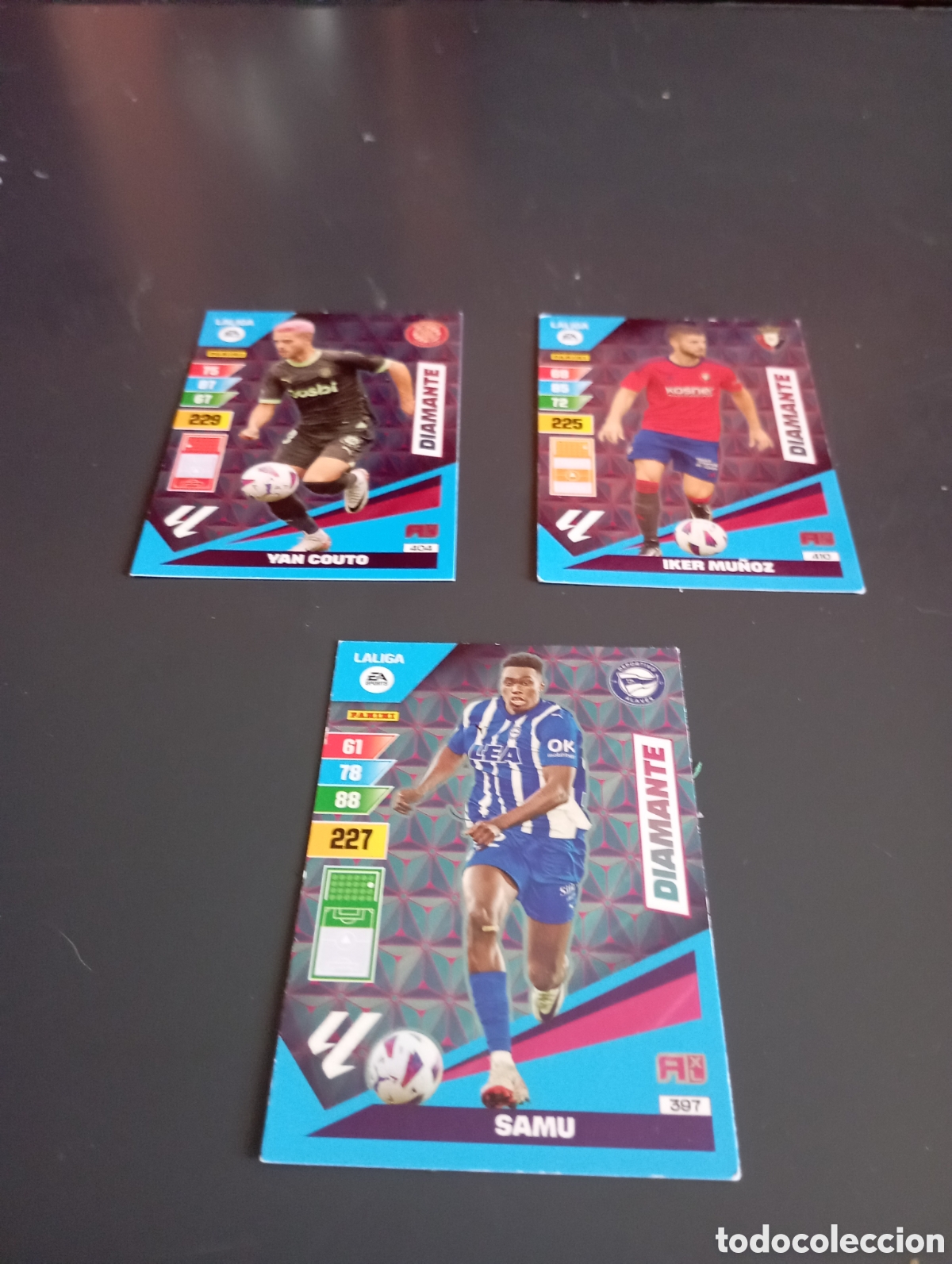Cromos de f&uacute;tbol: Mini lote 3 cromos diamantes adrenalyn XL 2023 24