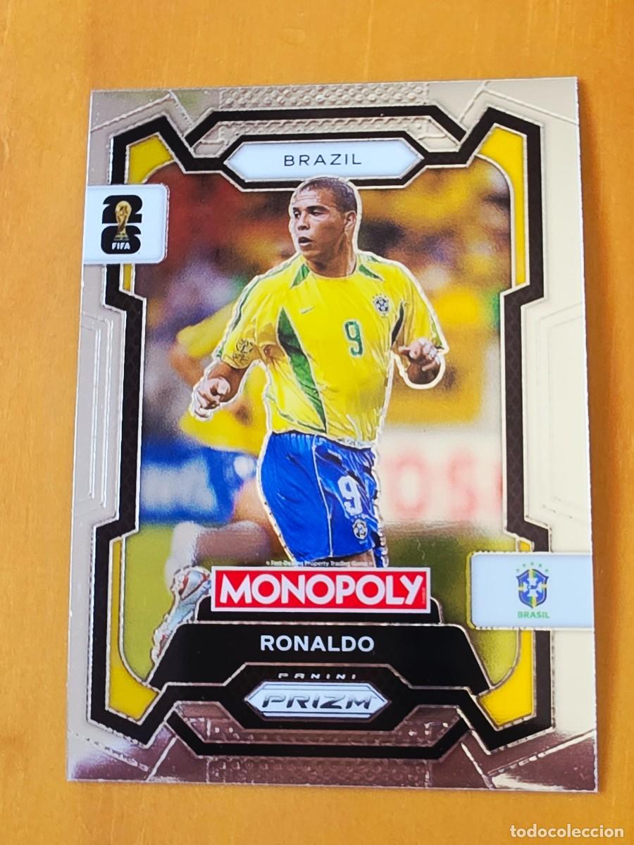 Cromos de f&uacute;tbol: No. 18 Ronaldo Nazario, Brasil, Panini Prizm World Cup 2026 Monopoly Mundial 26