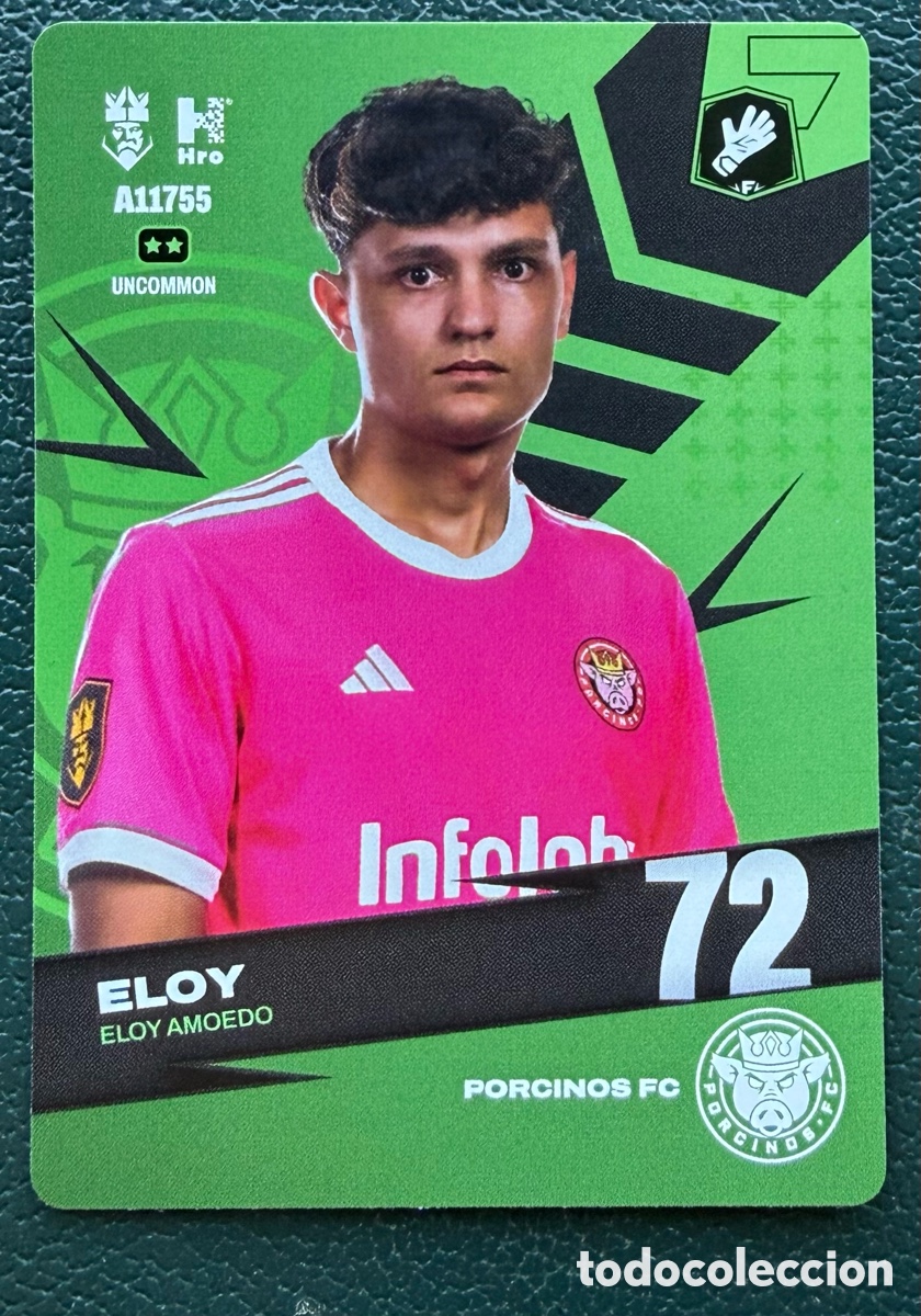 Fu&szlig;ball-Sticker: A11755 ELOY AMOEDO PORCINOS FC FICHAS ALBUM KINGS LEAGUE INFOJOBS 2024 KOLEX
