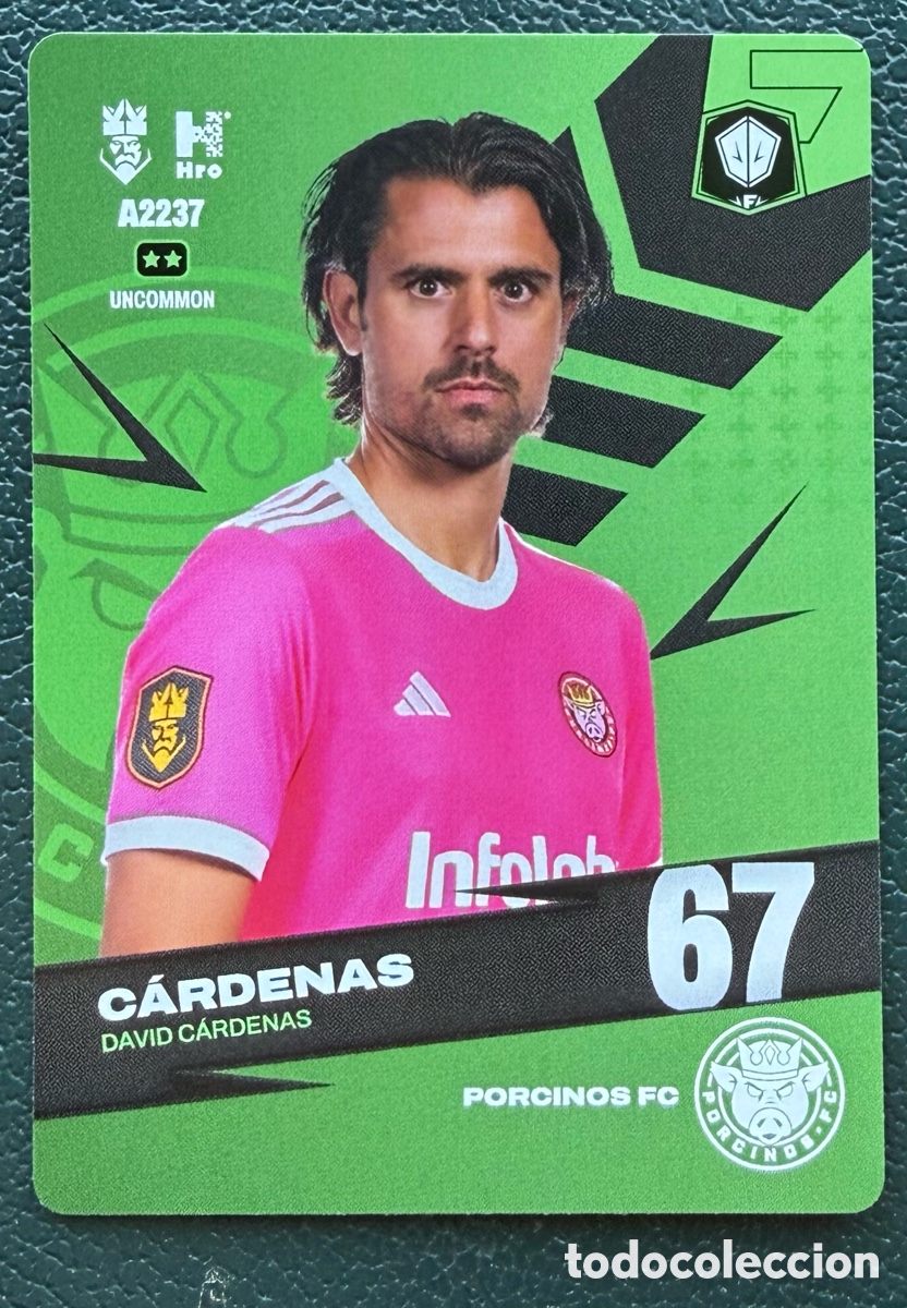 Football Stickers: A2237 DAVID CARDENAS PORCINOS FC FICHAS ALBUM KINGS LEAGUE INFOJOBS 2024 KOLEX