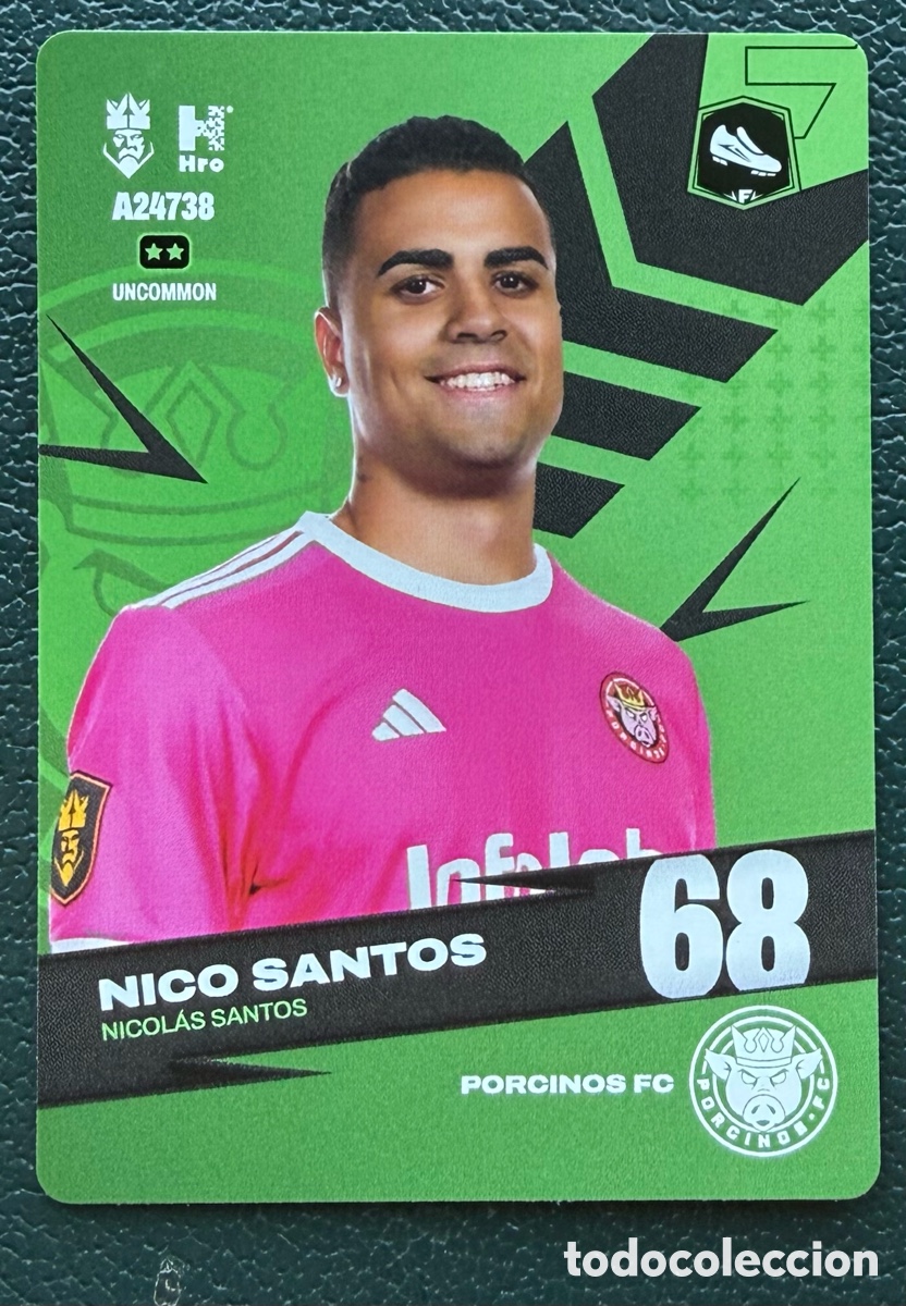 Football Stickers: A24738 NICO SANTOS PORCINOS FC FICHAS ALBUM KINGS LEAGUE INFOJOBS 2024 KOLEX