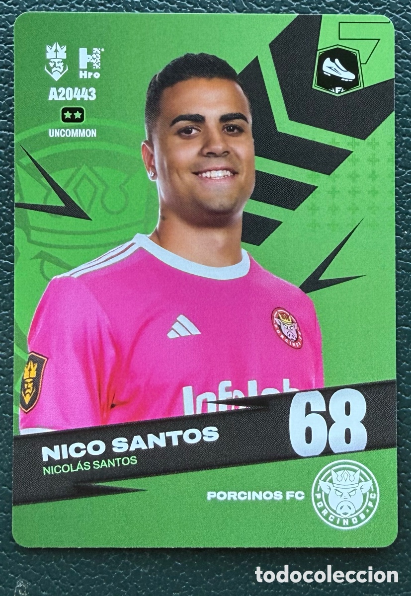 Football Stickers: A20443 NICO SANTOS PORCINOS FC FICHAS ALBUM KINGS LEAGUE INFOJOBS 2024 KOLEX