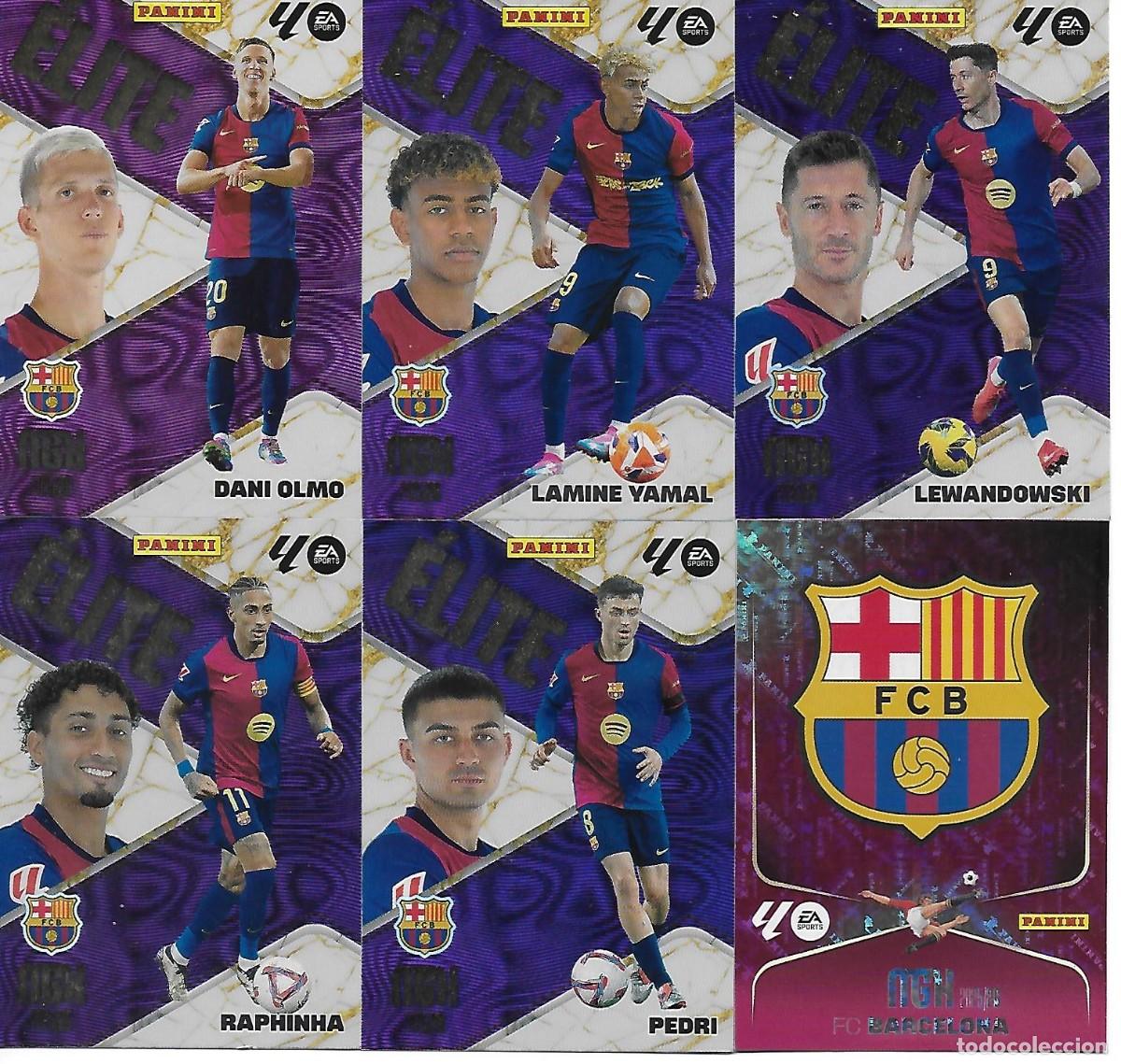 Cromos de f&uacute;tbol: EQUIPO COMPLETO F.C BARCELONA 49 CARDS PANINI MEGACRACKS LIGA 2025 2026
