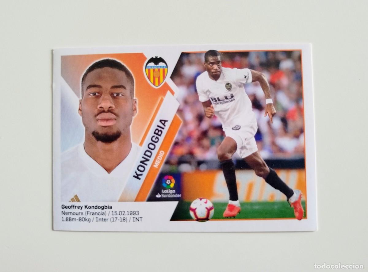 Cromos de f&uacute;tbol: Kondogbia 9 SIN PEGAR NUNCA PEGADO Valencia CF Ediciones Este 19 20 / 2019 2020