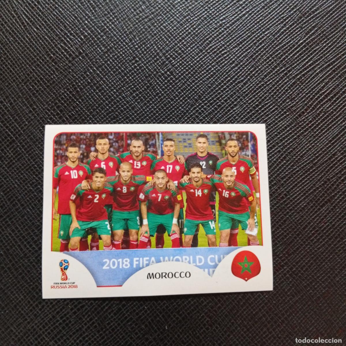 Cromos de f&uacute;tbol: 153 ALINEACION MARRUECOS PANINI MUNDIAL RUSIA 2018 CROMO FUTBOL 18 - SIN PEGAR - CJ2