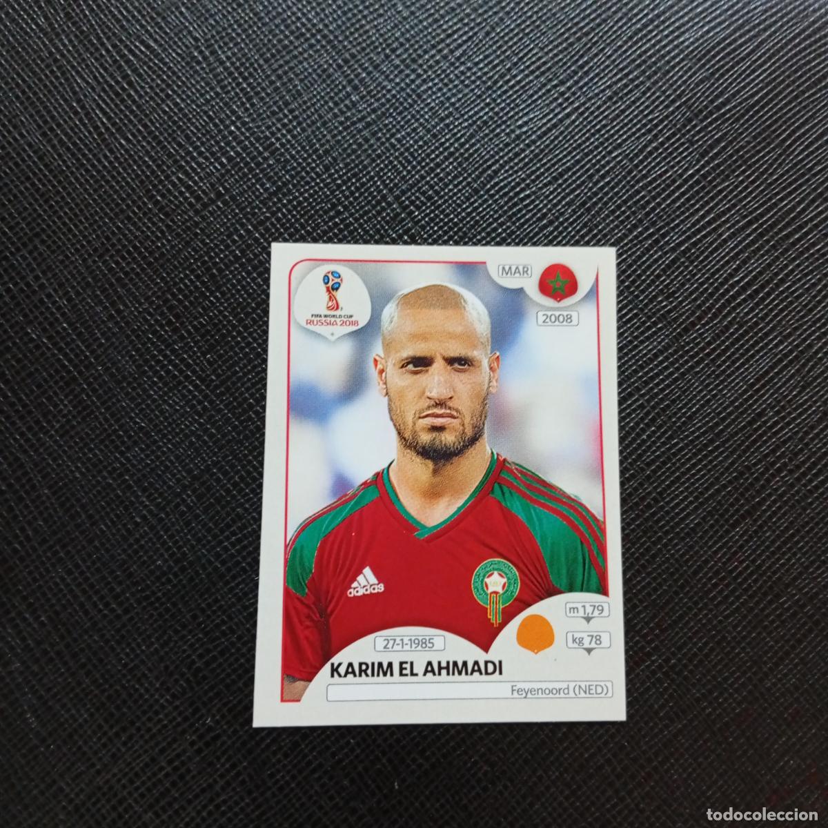 Cromos de f&uacute;tbol: 162 KARIM EL AHMADI MARRUECOS PANINI MUNDIAL RUSIA 2018 CROMO FUTBOL 18 - SIN PEGAR - CJ2 .