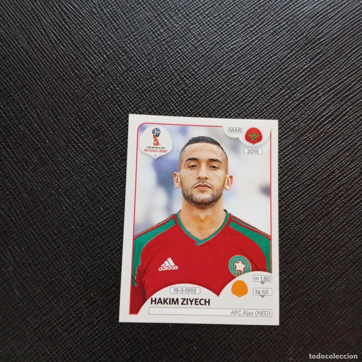 Fu&szlig;ball-Sticker: 166 HAKIM ZIYECH MARRUECOS PANINI MUNDIAL RUSIA 2018 CROMO FUTBOL 18 - SIN PEGAR - CJ2 ..