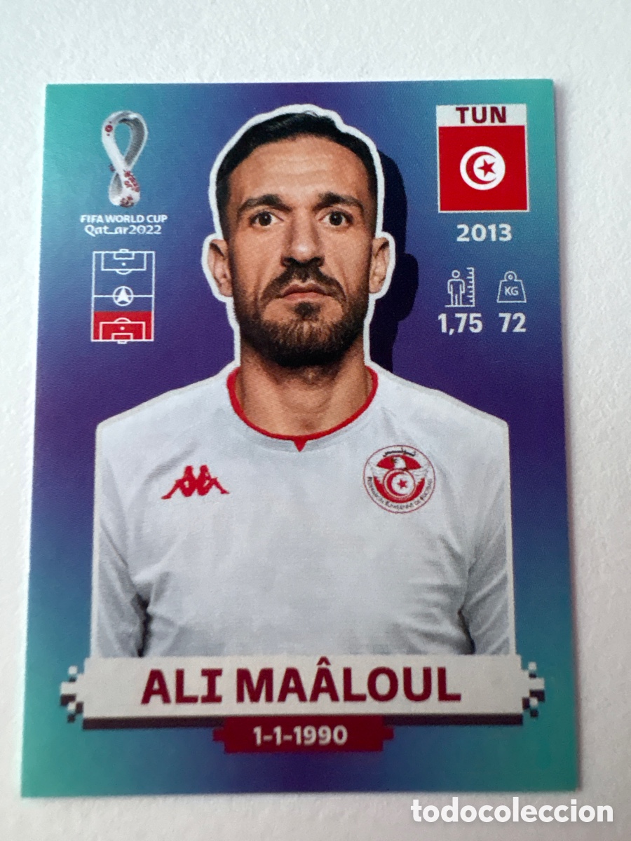 Cromos de f&uacute;tbol: Cromo Ali Ma&acirc;loul T&uacute;nez 8 Panini Mundial 2022