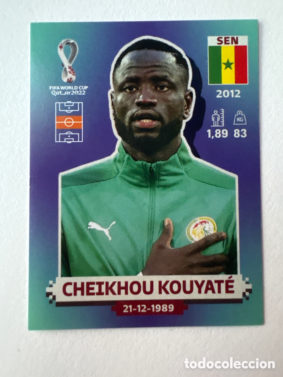 Cromos de f&uacute;tbol: Cromo Cheikhou Kouyat&eacute; Senegal 14 Panini Mundial 2022