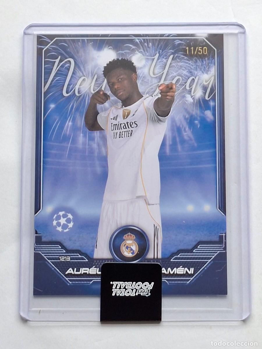 Cromos de f&uacute;tbol: PARALLEL Blue 11/40 New Year #1213 AUR&Eacute;LIEN TCHOUAM&Eacute;NI (Real Madrid) TOPPS Total Football 2025-26