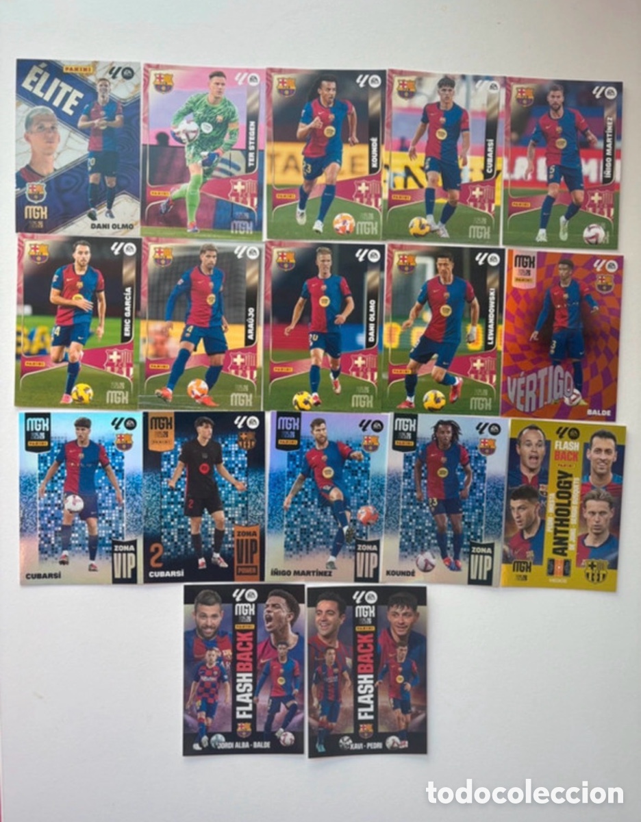 Cromos de f&uacute;tbol: Lote Cartas Bar&ccedil;a Megacracks 2025-26
