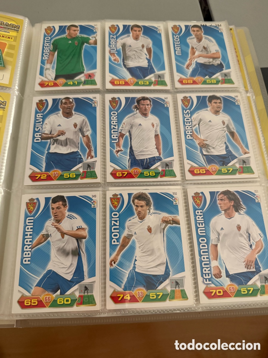 Cromos de f&uacute;tbol: ADRENALYN XL. 2011-12. REAL ZARAGOZA. 18 cromos