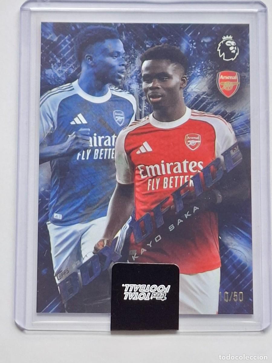 Cromos de f&uacute;tbol: PARALLEL Blue 10/50 Box Office PL #2241 BUKAYO SAKA (Arsenal) TOPPS Total Football 2025-26 TopLoader